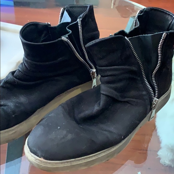 John Varvatos black high tops zipper 315 - Picture 2 of 3